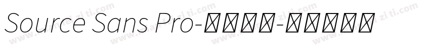 Source Sans Pro-常规斜体字体转换
